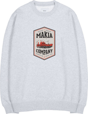 Makia Clothing Herren Sweatshirt Pilot hellgrau S
