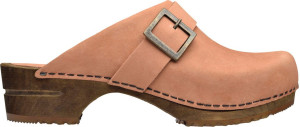 Sanita Damen Clogs Holz offen mit Schnalle Urban lachs 37