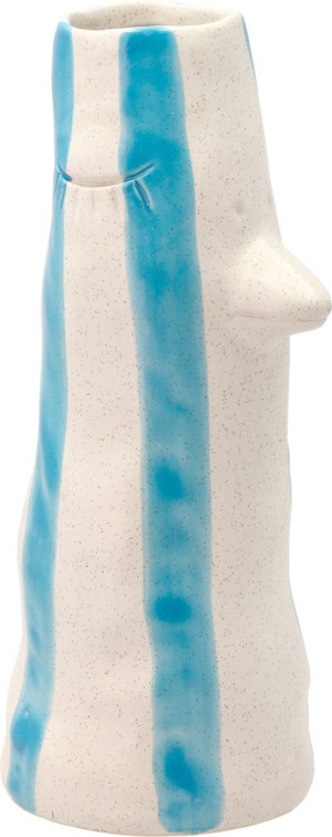 Villa Collection Styles Vase mit Schnabel und Wimpern Höhe 26 cm blau
