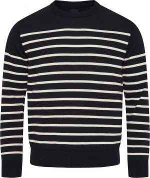 REDGREEN Herren Pullover Rundausschnitt navy, gestreift Jan XXL