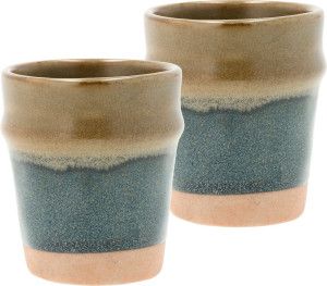 Villa Collection Evig Tasse / Becher ohne Henkel 0,1 l 2 Stk. blau, braun