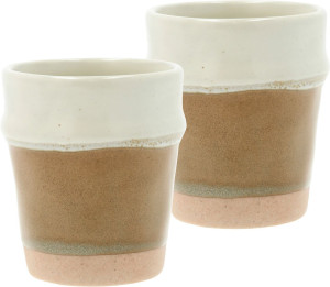 Villa Collection Evig Tasse / Becher ohne Henkel 0,1 l 2 Stk. braun/creme