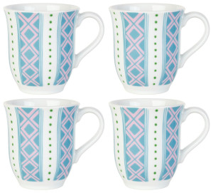 Bjørn Wiinblad Eva Tasse / Becher 0,35 l 4 Stk. hellblau