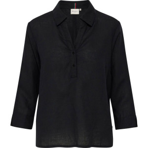 REDGREEN Damen Bluse Leinen / Lycocel Alena schwarz S