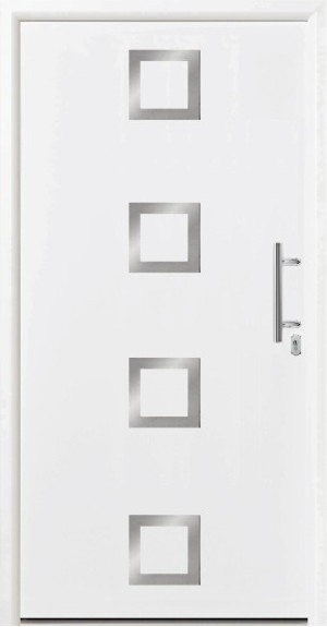 Hörmann Haustür Thermo65 THP Motiv 451 mit Edelstahldesignauflage (keine Verglasung)