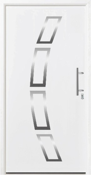 Hörmann Haustür Thermo46 Motiv 457 mit Edelstahldesignauflage (keine Verglasung)
