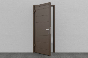 DoorHan Garagen Nebentür, M-Line, Woodgrain, RAL 8014 - Sepiabraun