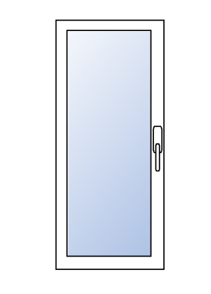 Scheurich Aluminium Balkontür 1-flügelig - RAL 9016