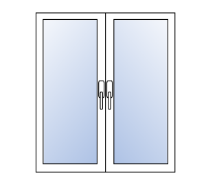 Scheurich Aluminium Balkontür 2-flügelig - RAL 9016