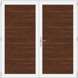 ConDoor Garagentor Drehflügeltor LUXE-LINE TWIN, Wood Dark, Plancha