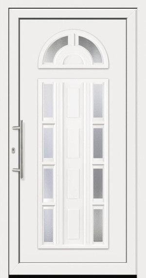 Feba Novotherm Kunststoff Haustüre Modell 514, weiß, mit Glas Orna C