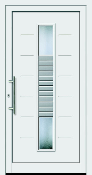 Feba Novotherm Kunststoff Haustüre Modell 511, weiß, mit Glas Orna C