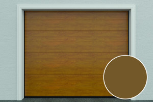 DoorHan Garagentor DIY, M-Line, Glatt, Golden Oak optional mit Elektro Antrieb