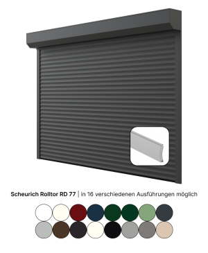 Scheurich Rolltor RD 77, inkl. Antrieb und Notentriegelung