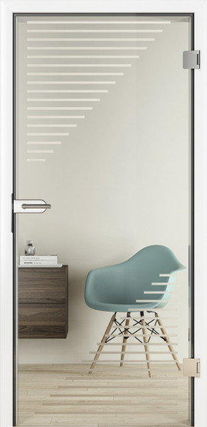 Hörmann Ganzglas Innentüren Glassline Glasart ESG Clear mit technischer Sandstrahlung, CleanEasy-Nanobeschichtung weitere Motive
