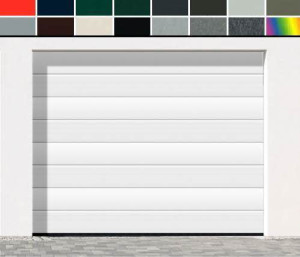 Teckentrup CarTeck Sektionaltor GSW 40-L, Mittelsicke, woodgrain