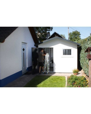 Siebau SGH Gartenhaus Metall Gerätehaus, Satteldach