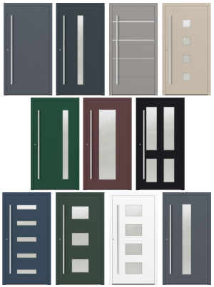 TorOne HTA Aluminium Haustür (optional RC2)- Wählen Sie Ihr Tür Motiv