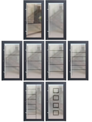TorOne HTG90 Ganzglas Aluminium Haustür - Wählen Sie Ihr Glas Motiv - AKTION: Solange der Vorrat reicht