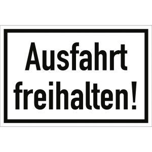 Dreifke&reg; Schild Ausfahrt freihalten Alu 20 x 30 cm (Parkverbot, Halteverbot) ...