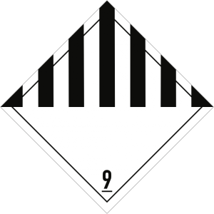Gefahrzettel Klasse 9, Folie, 300x300 mm