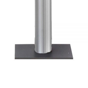 CITY-GUIDE Pfosten silber eloxiert mit Bodenplatte f&uuml;r den Innenbereich, 250 cm