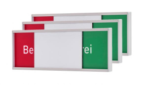3x ROM T&uuml;rschild Besetzt Frei (bitte nicht st&ouml;ren) | Anzeige quer | Aluminium...