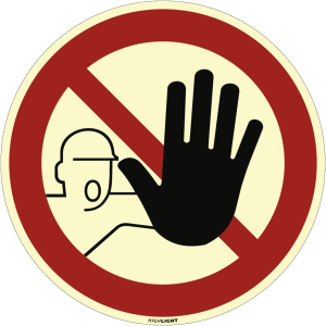 Dreifke&reg; Kunststoff-Schild "Zutritt f&uuml;r Unbefugte verboten", &Oslash;20cm, langnachl...