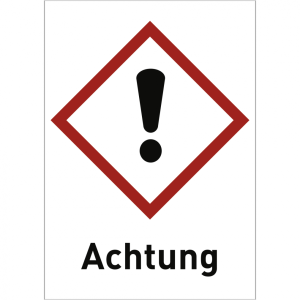 Dreifke&reg; Aufkleber Gesundheitsgefahr (GHS 07) Achtung, Folie,37x52 mm, 500 St...