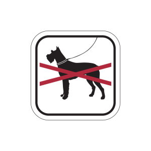 Dreifke&reg; Hinweisschild, Hunde verboten, Aluminium/Folie, 200 x 200 mm, Alu gl...