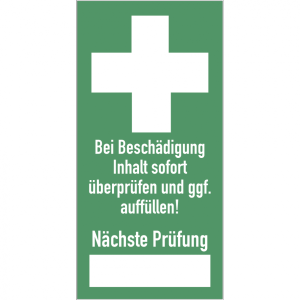 Dreifke&reg; Aufkleber Pr&uuml;fsiegel f&uuml;r Erste-Hilfe-Einrichtung, Papier selbstk, 18...