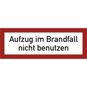 Dreifke&reg; Aufkleber Aufzug im Brandfall nicht benutzen DIN 4066, Folie,reflekt...