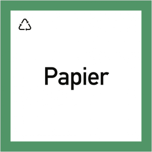 Dreifke&reg; Wertstoffkennzeichnung "Papier", Kunststoff, 300x300 mm