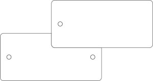 Dreifke&reg; Anh&auml;ngeetiketten / Kollianh&auml;nger aus PVC, wei&szlig; mit Stanzloch - Karto...