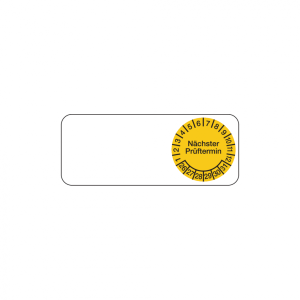 Dreifke&reg; Aufkleber Kabelpr&uuml;fplakette, N&auml;chster Pr&uuml;ftermin, Gelb/Schwarz, Foli...