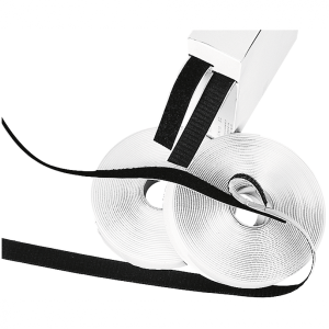 Klettband - Set, Haken- und Schlaufenband, schwarz selbstklebend, 25 mm x 25 m