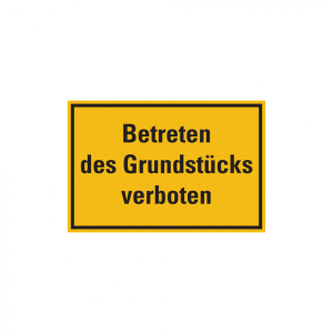 Dreifke&reg; Hinweisschild, Betreten des Grundst&uuml;cks verboten, 200x300mm, Kunstst...