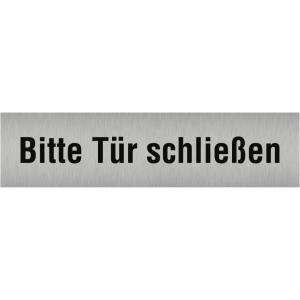 Dreifke&reg; Aufkleber - Piktogramm Bitte T&uuml;r schlie&szlig;en, Edelstahl, selbstklebend...