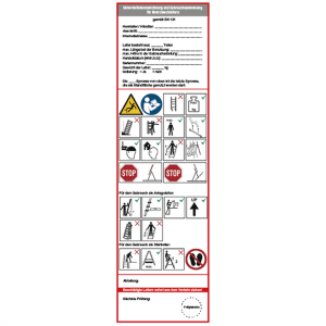 Dreifke&reg; Grundplakette, Mehrzweckleitern, Folie, 225 x 65 mm - gem. EN 131, F...