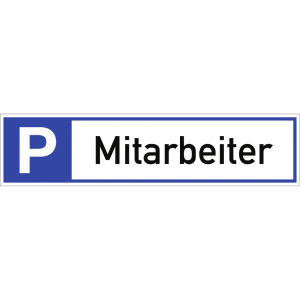 Dreifke&reg; Schild Parkplatzreservierer Mitarbeiter, Alu, 460x110 mm