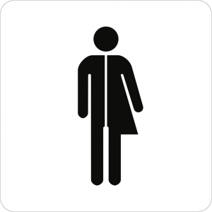 Dreifke&reg; Piktogramm WC Unisex (Divers), Folie, 160x160 mm