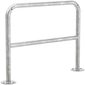 Fahrrad Anlehnbügel mit Knierohr 9211 | Stahl zn | Aufdübeln | B1000mm