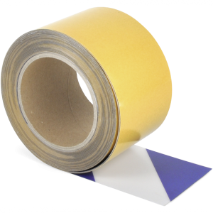 Universelles Bodenmarkierungsband WT-5125, PVC, Blau/Wei&szlig;, 75 mm x 10 m