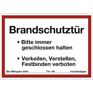 Dreifke&reg; Aufkleber Brandschutzt&uuml;r Bitte immer geschlossen halten..., Folie, 2...