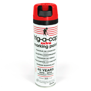 Baustellenmarkierer trig-a-cap&reg; extra, rot fluoreszierend