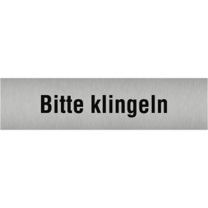 Dreifke&reg; Aufkleber - Piktogramm Bitte klingeln, Edelstahl, selbstklebend, 160...