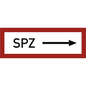 Dreifke&reg; Schild SPZ rechtsweisend, Alu, 297x105 mm
