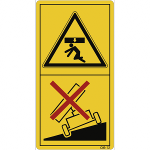 Dreifke&reg; Aufkleber - Anh&auml;nger-Ladefl&auml;che niemals auf weichem .., Folie, 35x68...