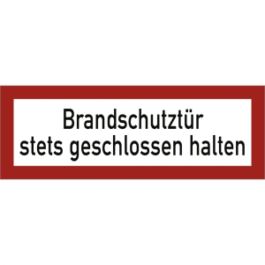Dreifke&reg; Aufkleber Brandschutzt&uuml;r stets geschlossen halten, Folie, reflektier...