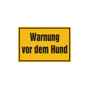 Dreifke&reg; Hinweisschild, Warnung vor dem Hund, 200x300mm, Kunststoff, PVC 1 Stk.